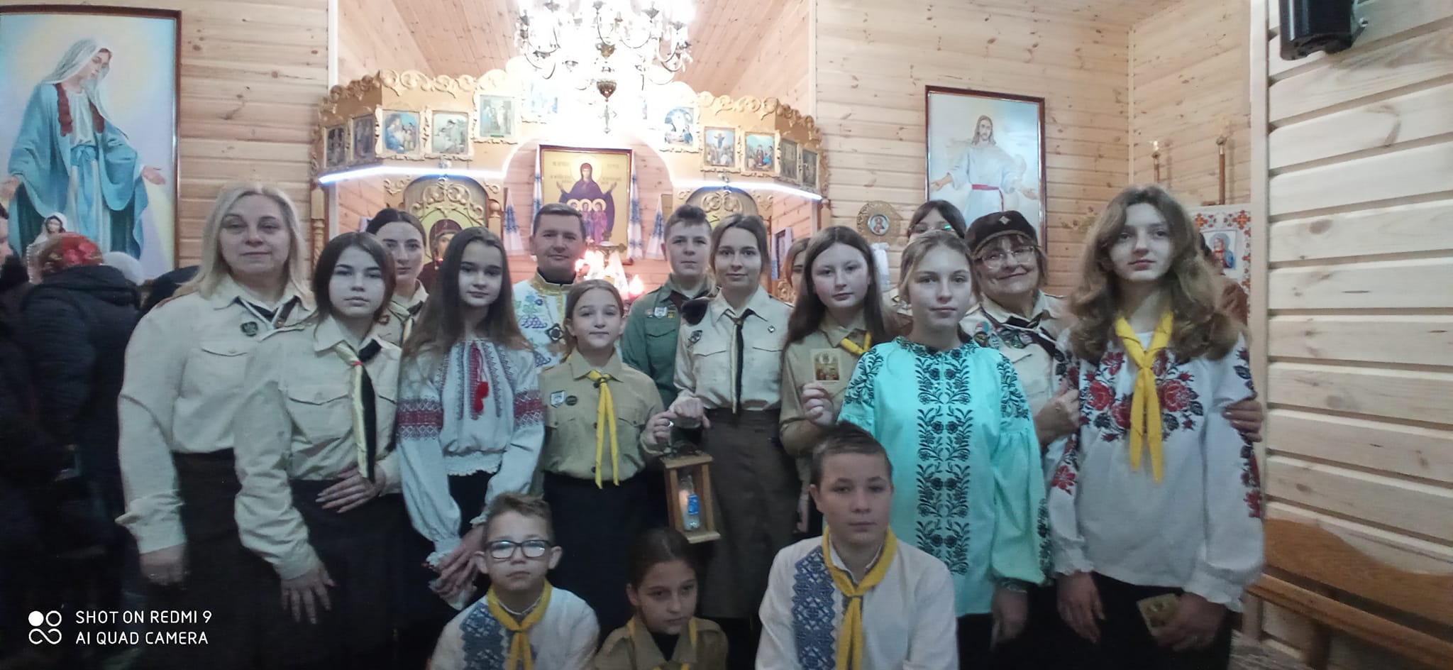 Шумськ Передача Вифл вогню у храмі Віри Надії Любові та Софії УГКЦ